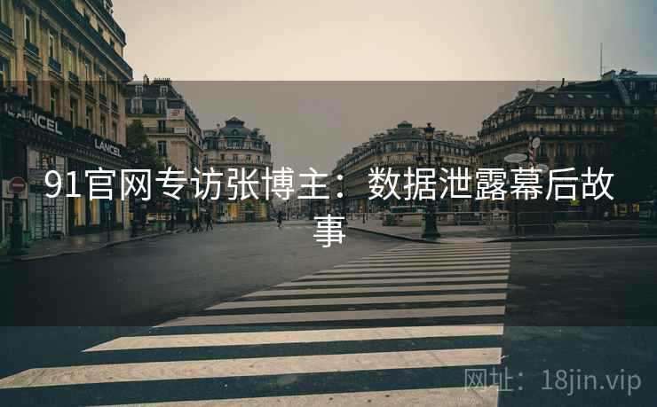 91官网专访张博主：数据泄露幕后故事