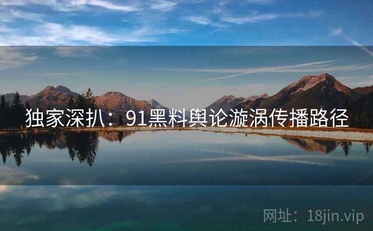 独家深扒：91黑料舆论漩涡传播路径