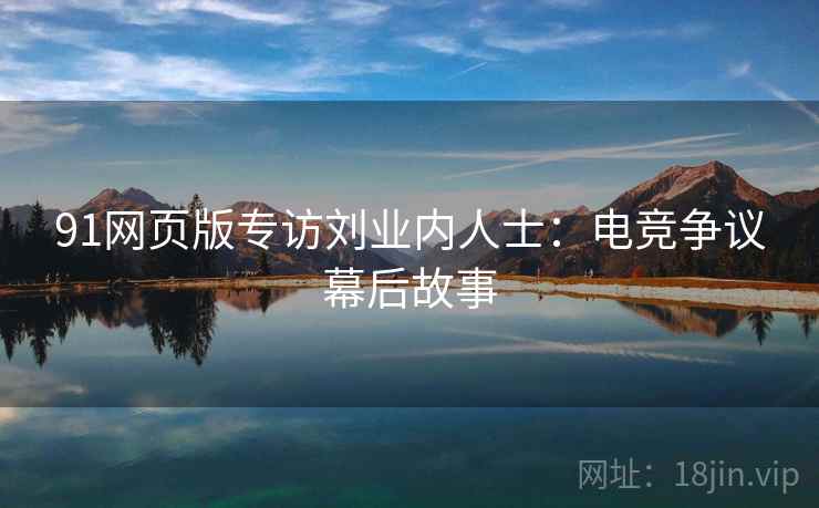91网页版专访刘业内人士:电竞争议幕后故事