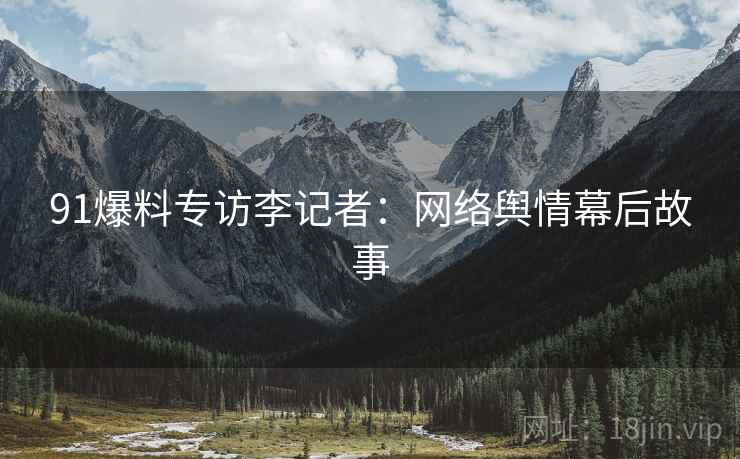 91爆料专访李记者：网络舆情幕后故事