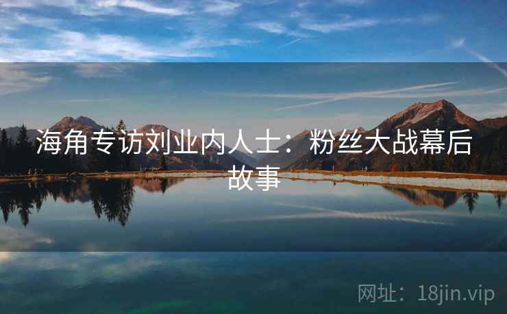海角专访刘业内人士：粉丝大战幕后故事