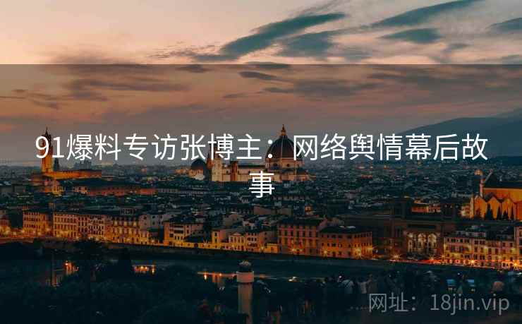91爆料专访张博主：网络舆情幕后故事